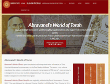 Tablet Screenshot of abravanelsworldoftorah.com